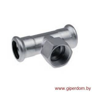 Тройник с внутренней резьбой press35хRp3/4х35