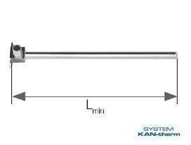 Отвод латунный Push с никелированной трубкой Cu 15 и кронштейном 14х2 Lmin = 750 мм