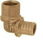 Отвод латунный Push, с наружной резьбой 14х2 / 15Cu - G1/2"