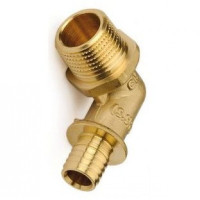 Переходник угловой с наружной резьбой 20xR1/2" Pradex