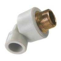 PP отвод с резьбой наружной 32х3/4" Kan