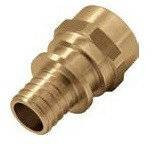 Соединитель латунный Push с манжетой с внутренней резьбой 14х2 G1/2"