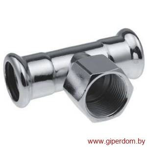 Steel тройник с внутренней резьбой press 35хRp1"х35