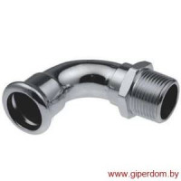 Steel отвод с наружной резьбой press длинный 15хR1 1/2"