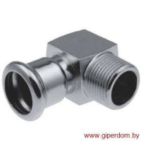 Steel отвод с наружной резьбой press короткий 22хR3/4"